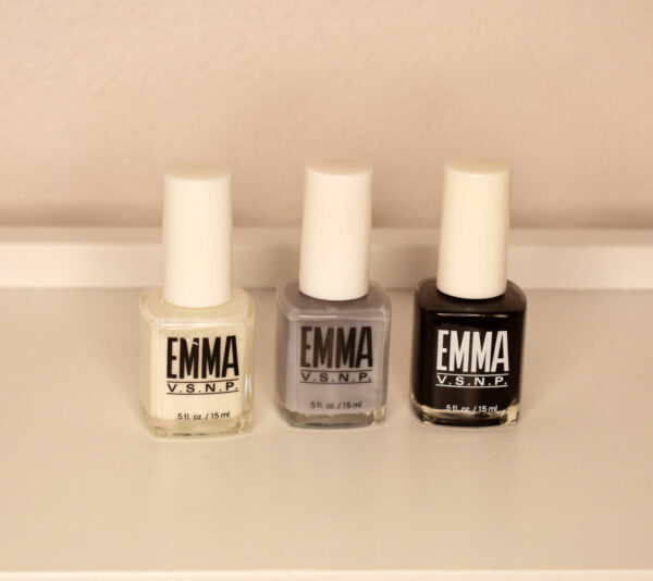 Emma polish set  - 3 for $5: White/Gray/Black