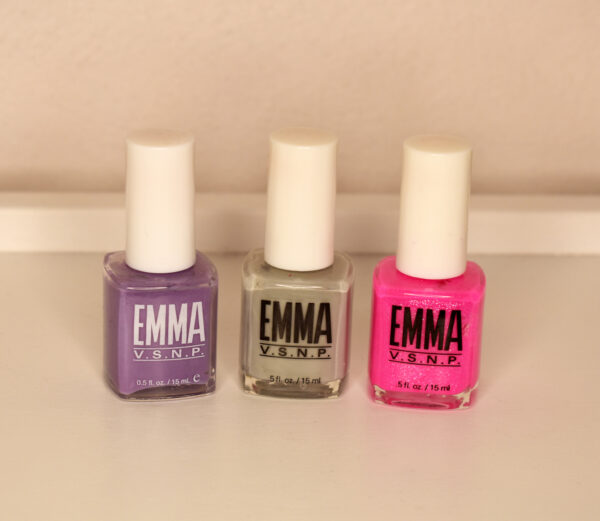 Emma polish set  - 3 for $5: Purple/Gray/Pink